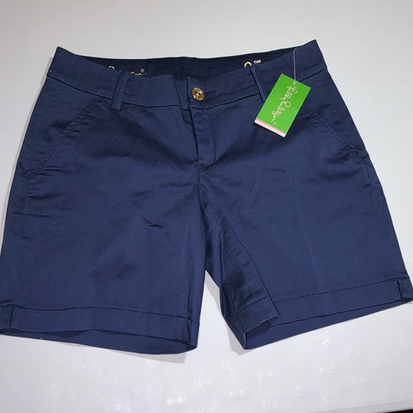 Lilly Pulitzer NWT 7" Jayne Shorts True Navy $74 Size 0 - Picture 7 of 13